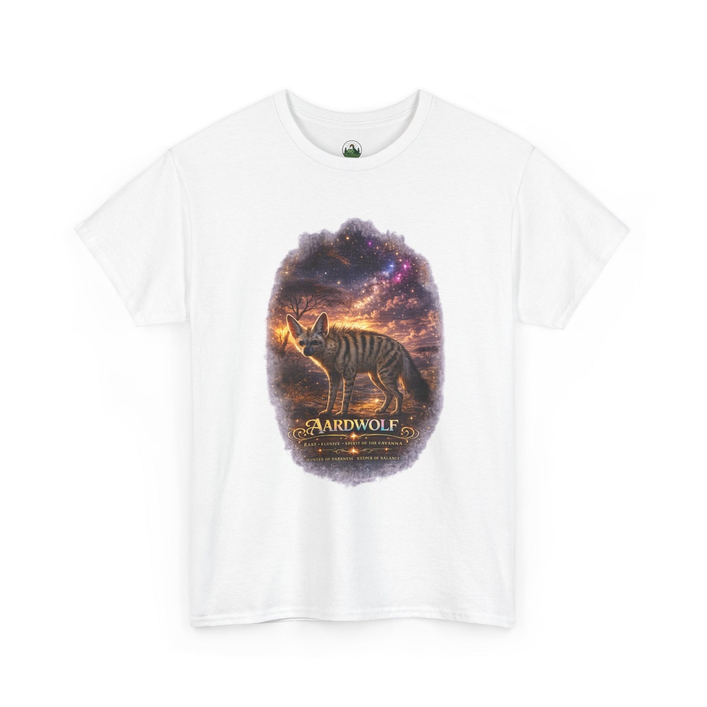 Aardwolf T-Shirt – Mystic Night Wildlife Design | Rare Cosmic Animal Graphic Tee
