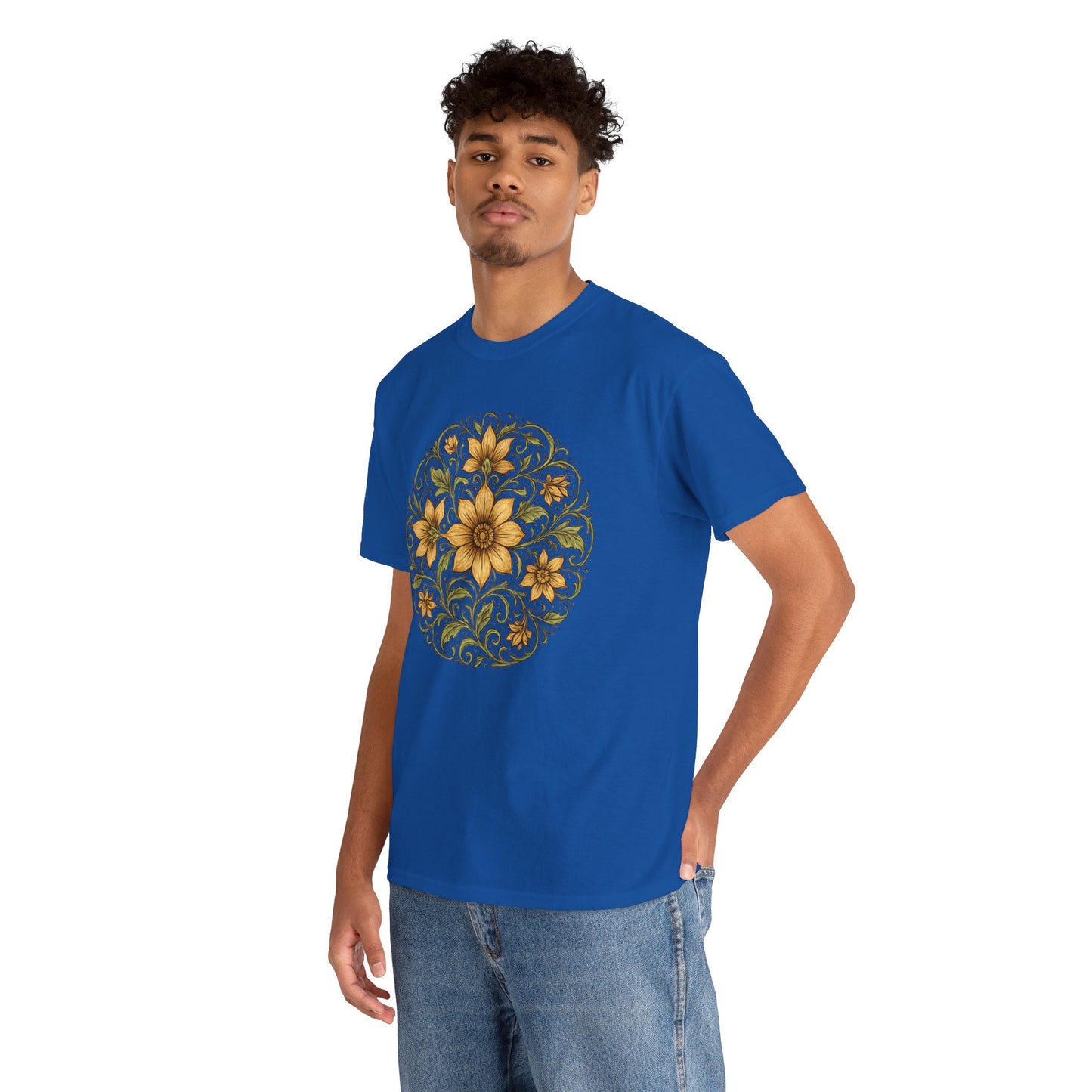 Spring Awakening Mandala T-Shirt – Boho Floral Aesthetic Tee