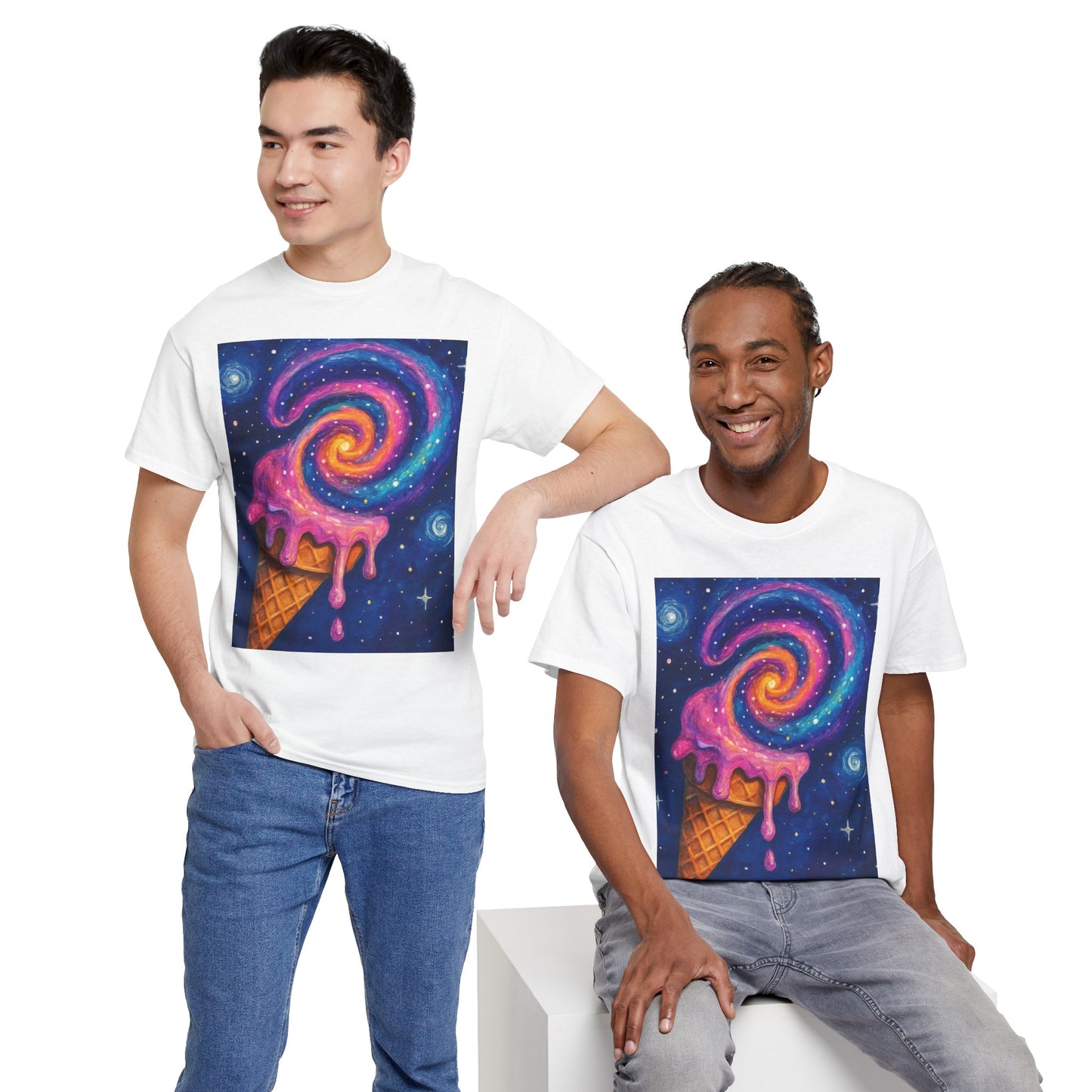 Ice Cream Galaxy T-Shirt – Fun Cosmic Aesthetic Tee