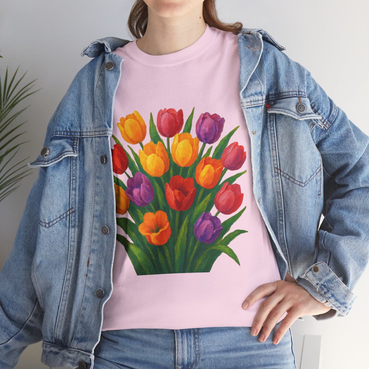 Spring Tulip Flower T- SHIRT - Vibrant Floral Aesthetic Tee