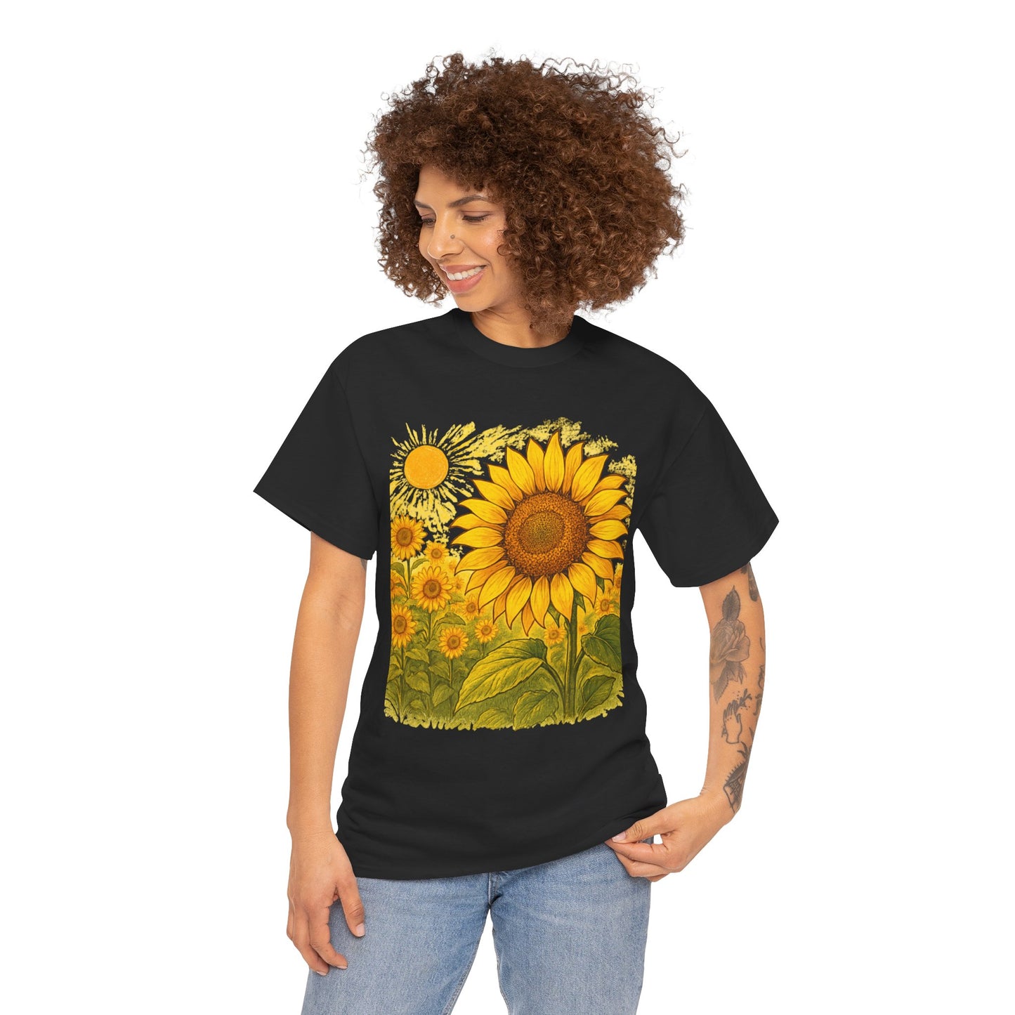 Sunflower Sunshine T-Shirt – Bright Floral Aesthetic Tee