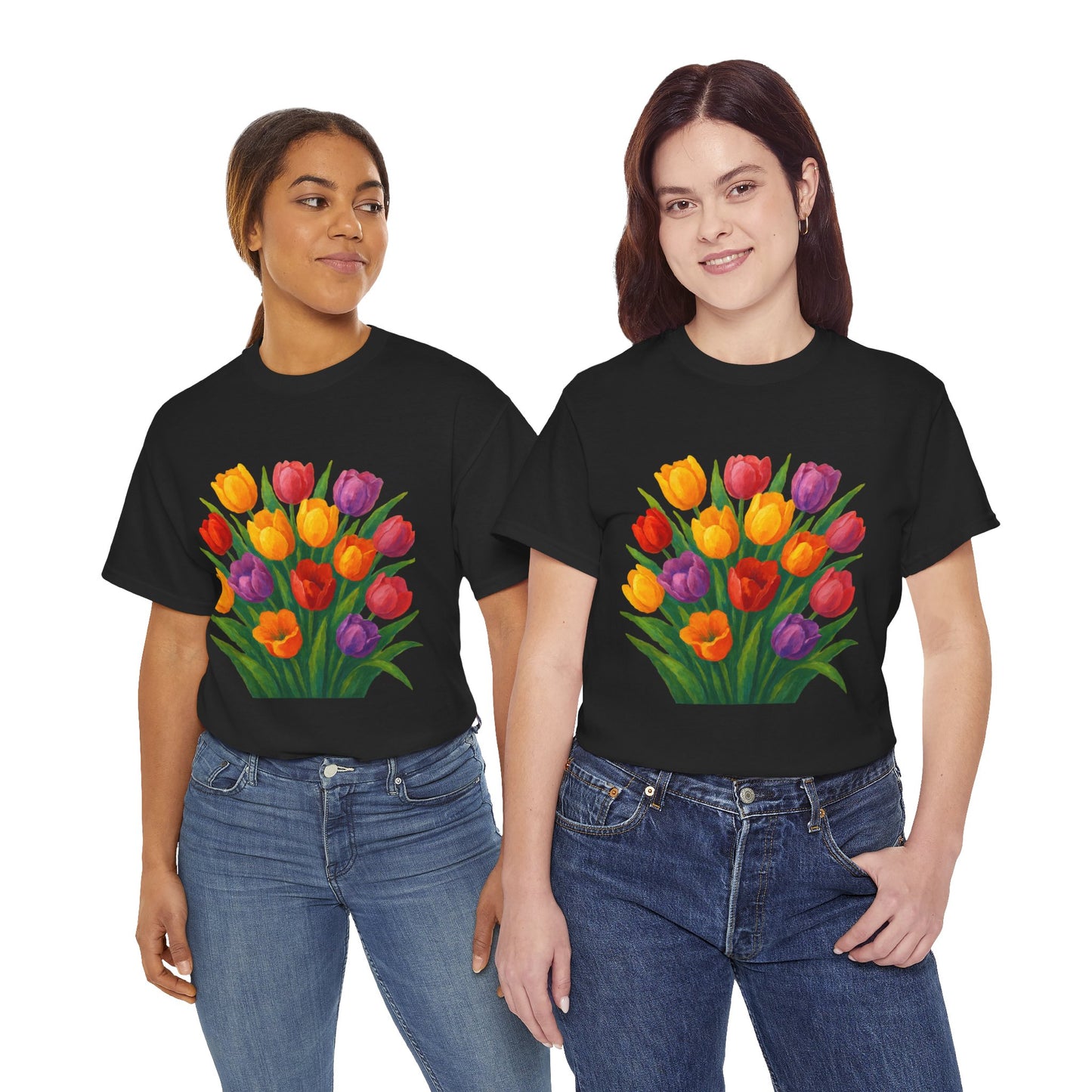 Spring Tulip Flower T- SHIRT - Vibrant Floral Aesthetic Tee