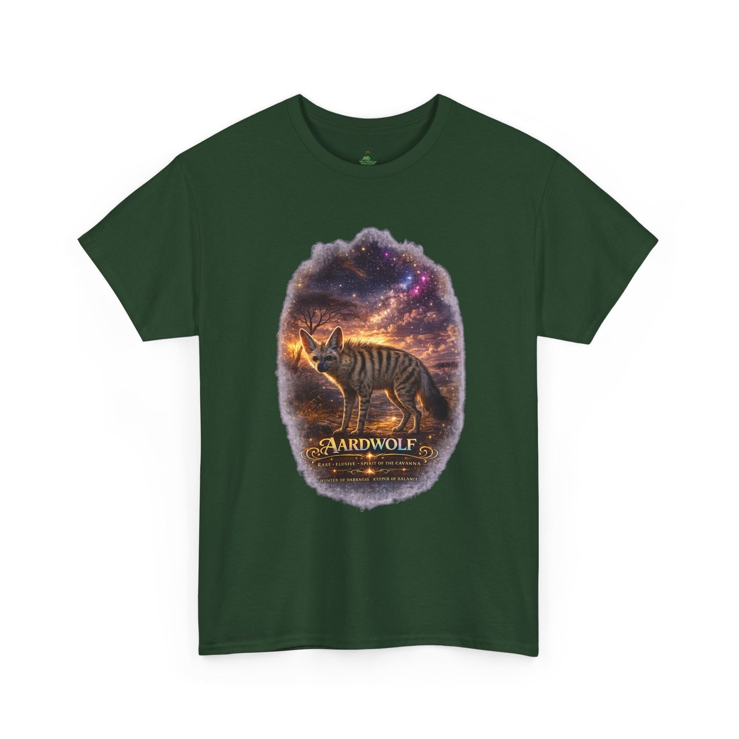 Aardwolf T-Shirt – Mystic Night Wildlife Design | Rare Cosmic Animal Graphic Tee