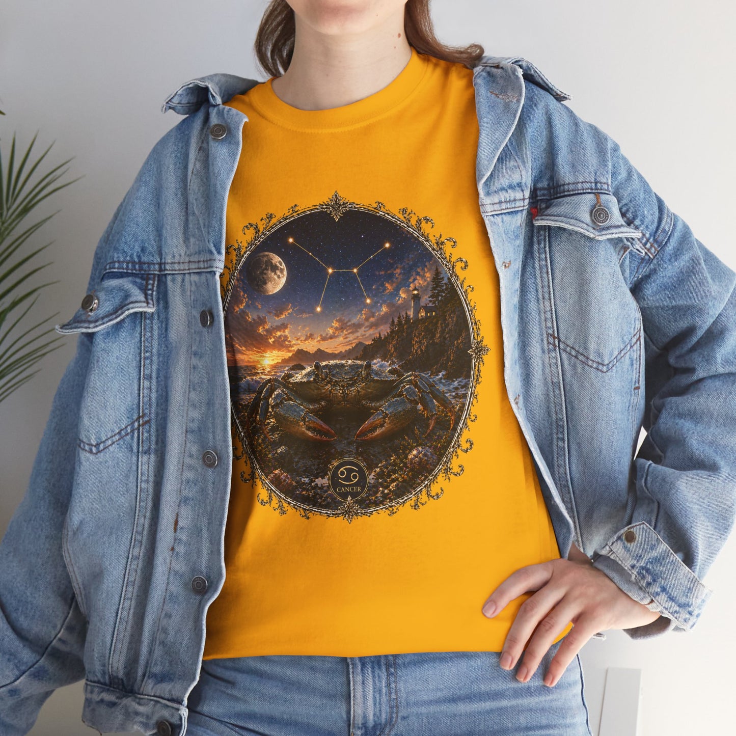 Cancer Zodiac T-Shirt – Mystic Crab Moon Design | Emotional & Cosmic Astrology Tee