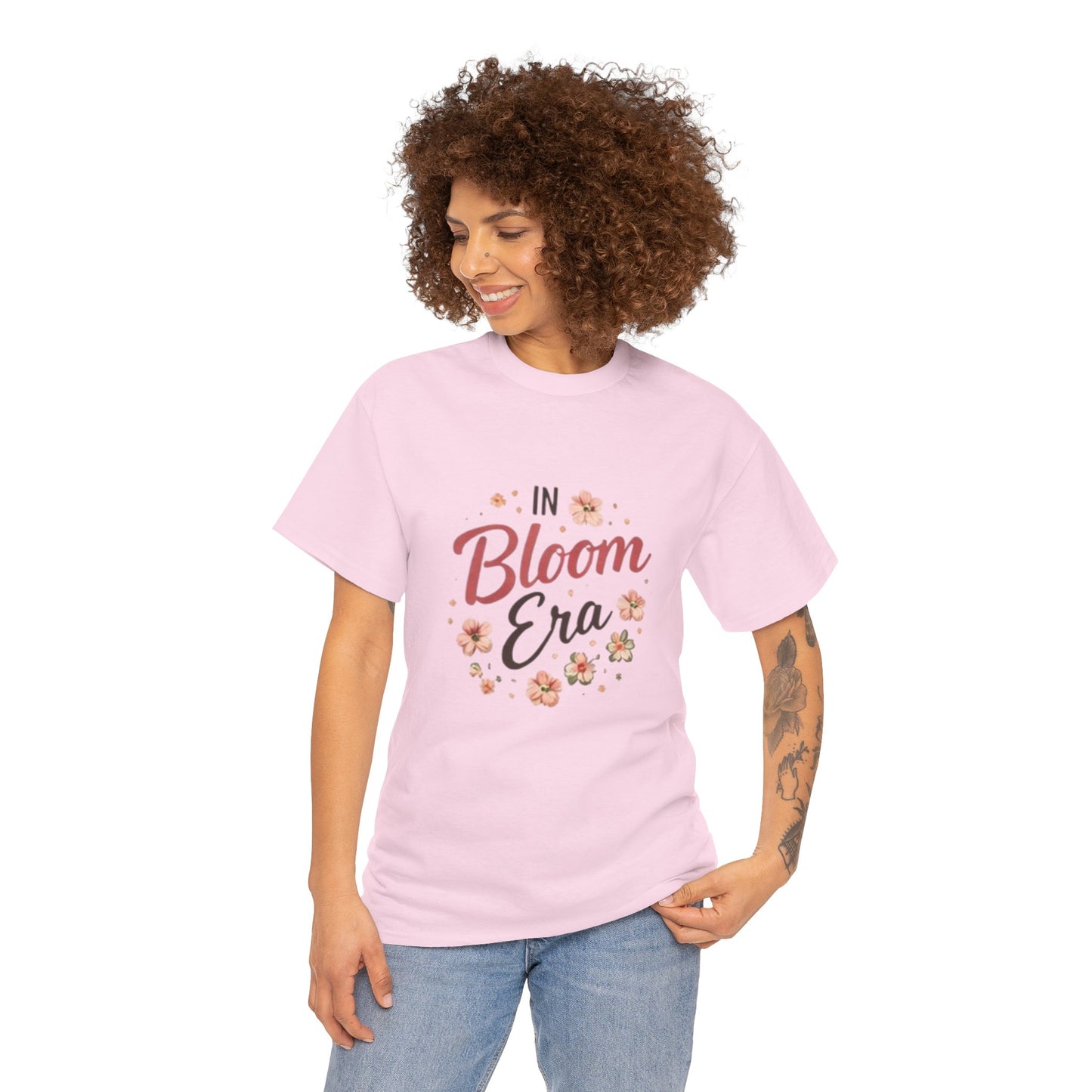 In Bloom Era T-Shirt –Bloom Minimalist Floral Aesthetic Tee, Cute Feminine Graphic Shirt