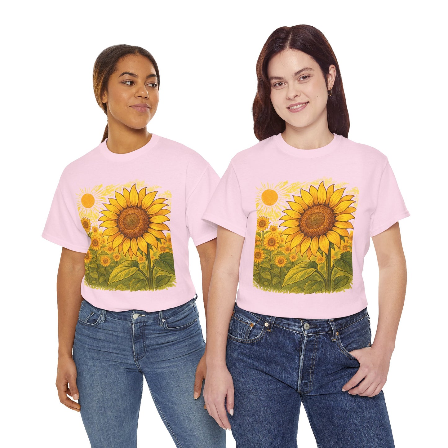 Sunflower Sunshine T-Shirt – Bright Floral Aesthetic Tee