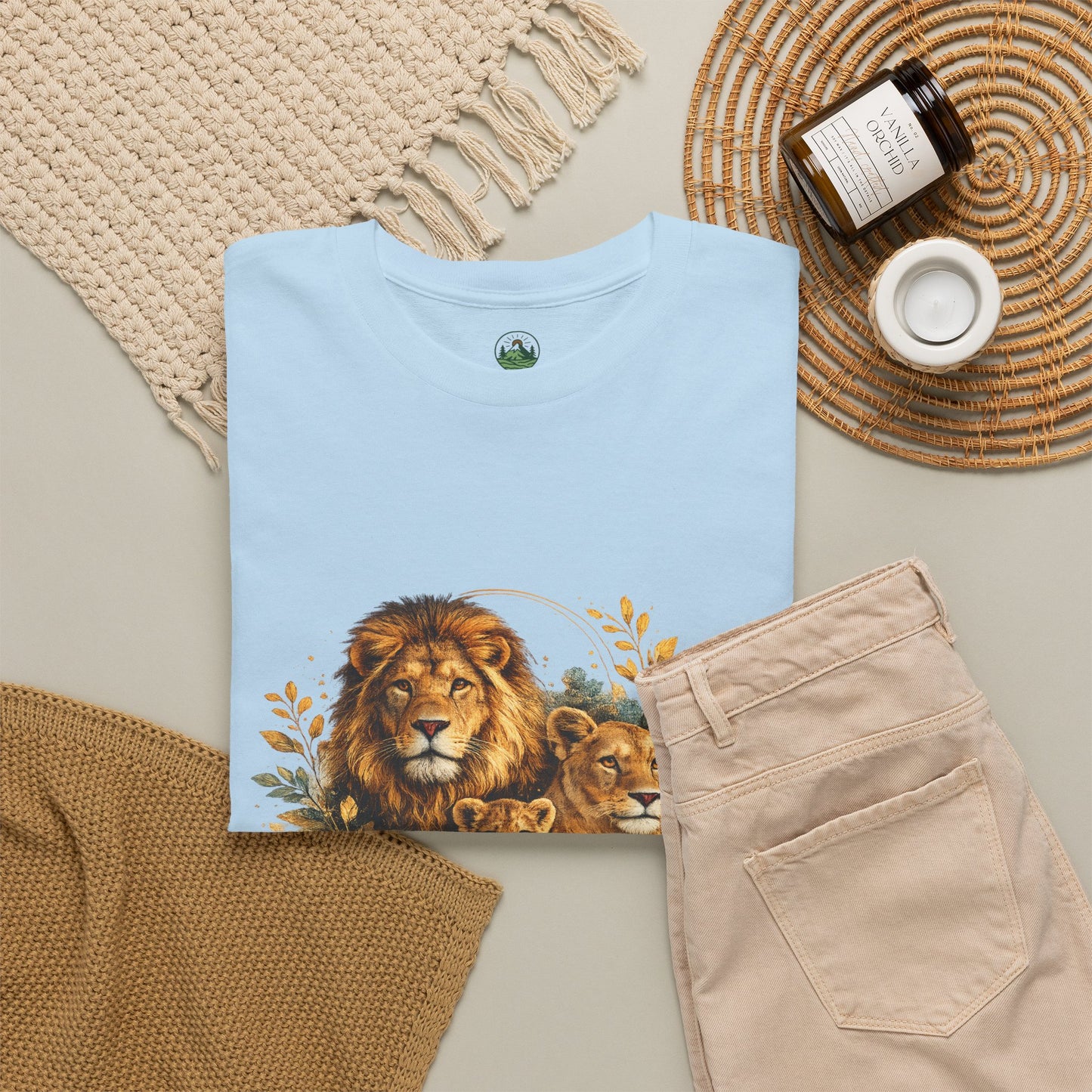 Lion Family T-Shirt – Majestic Wildlife Nature Design | Lion Pride Graphic Tee
