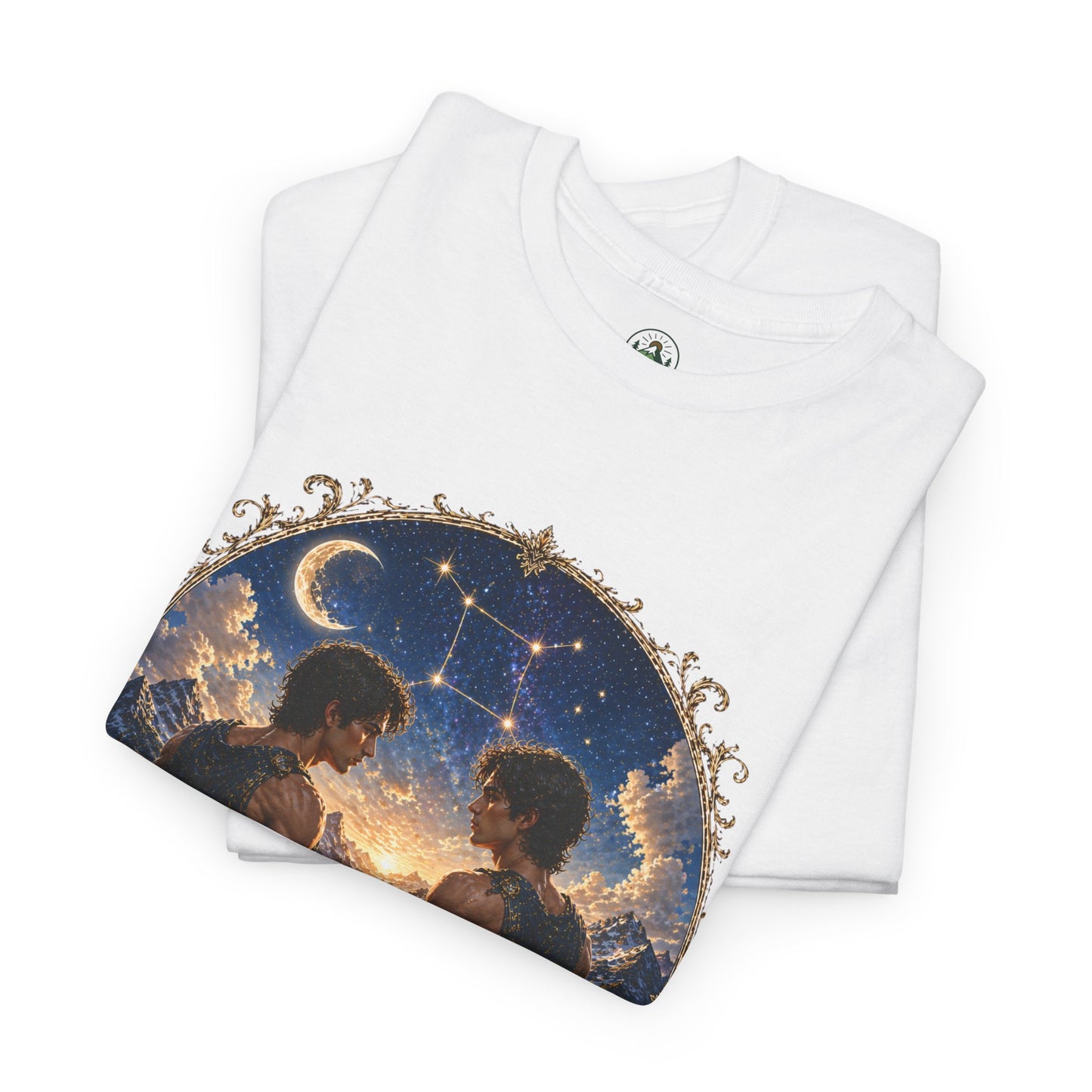 Gemini Zodiac T-Shirt – Dual Energy Twins Design | Astrology & Cosmic Nature Tee