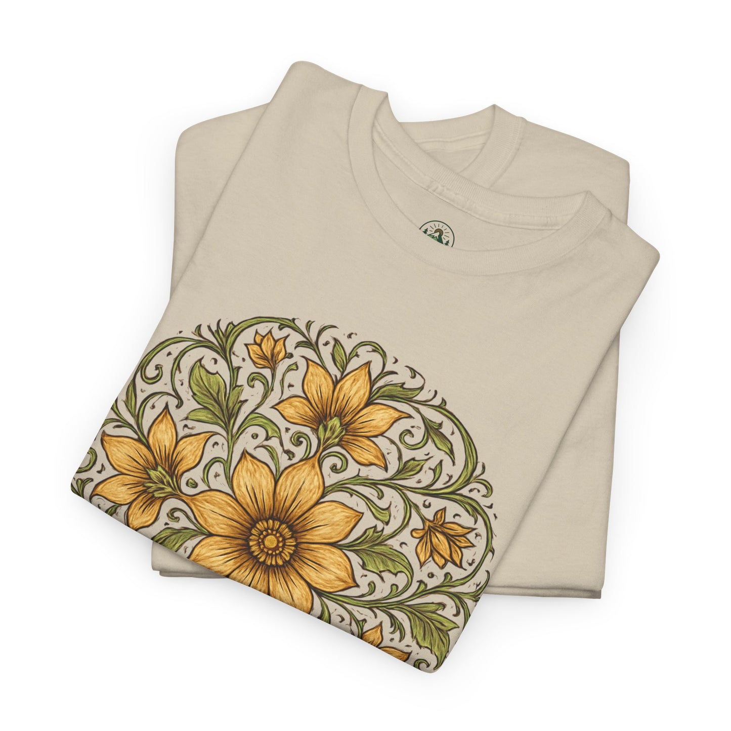 Spring Awakening Mandala T-Shirt – Boho Floral Aesthetic Tee