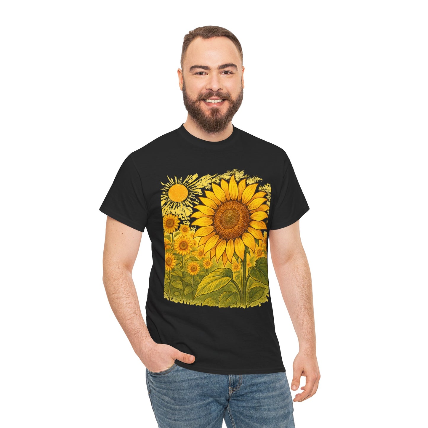 Sunflower Sunshine T-Shirt – Bright Floral Aesthetic Tee