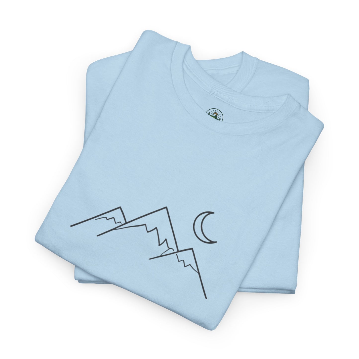 Mountain Moon T-Shirt – Minimalist Nature Night Aesthetic Tee