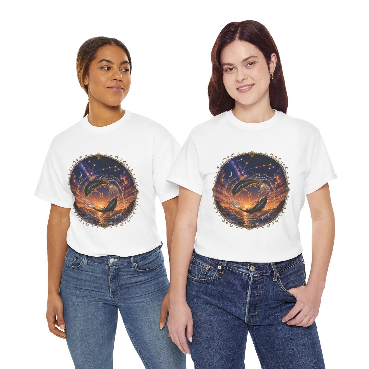 Pisces Zodiac T-Shirt – Dreamy Fish Cosmic Design | Spiritual & Aesthetic Astrology Tee
