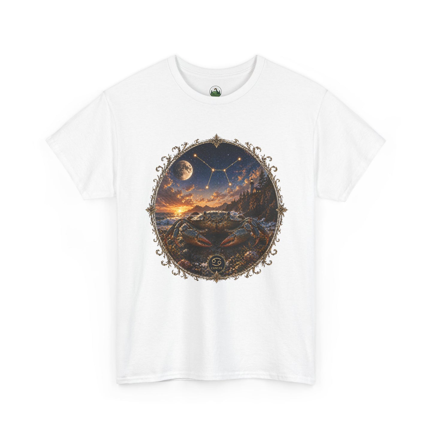 Cancer Zodiac T-Shirt – Mystic Crab Moon Design | Emotional & Cosmic Astrology Tee