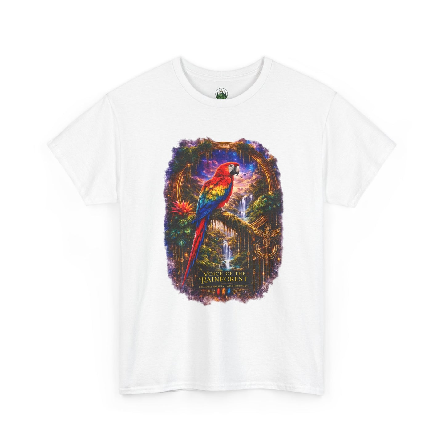 Scarlet Macaw T-Shirt – Tropical Rainforest Cosmic Design | Exotic Bird Wildlife Tee