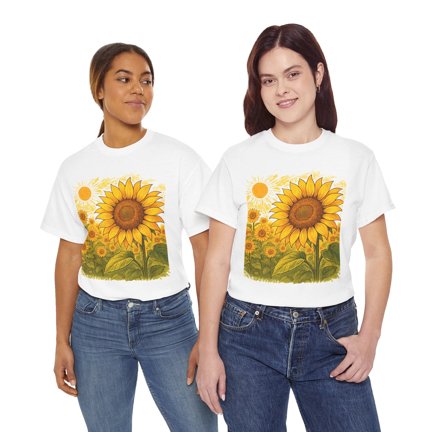 Sunflower Sunshine T-Shirt – Bright Floral Aesthetic Tee