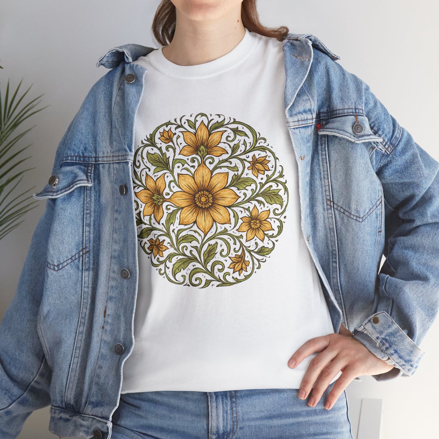 Spring Awakening Mandala T-Shirt – Boho Floral Aesthetic Tee