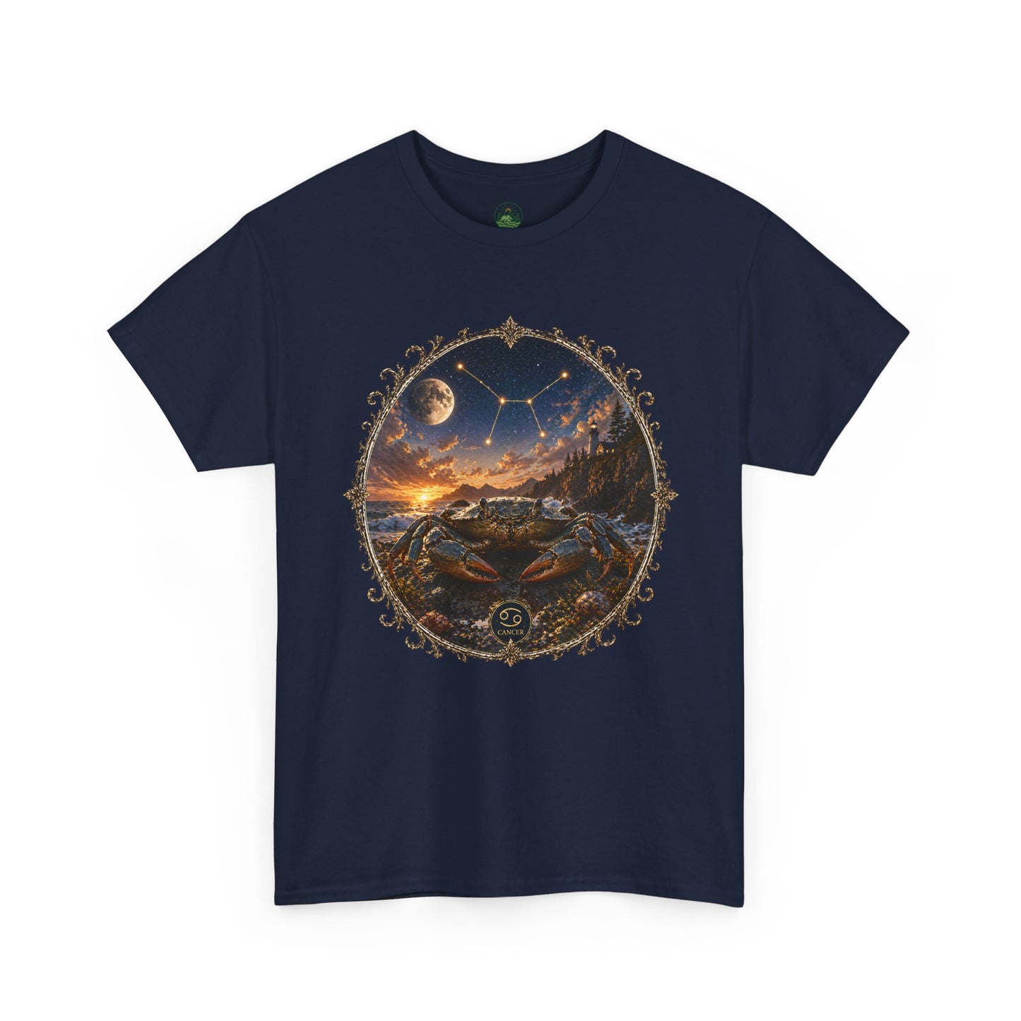 Cancer Zodiac T-Shirt – Mystic Crab Moon Design | Emotional & Cosmic Astrology Tee