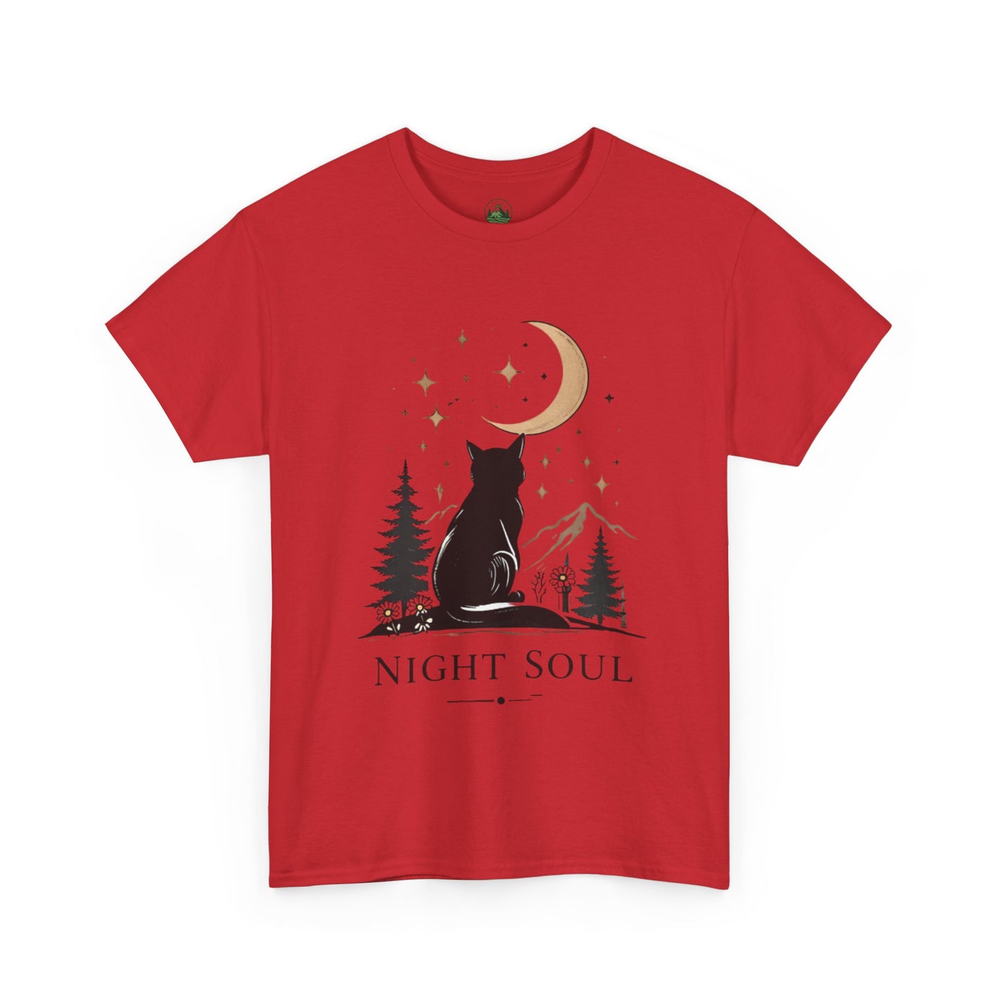 Black Cat Moon T-Shirt – Night Soul Aesthetic Tee, Minimalist Cat Lover Shirt