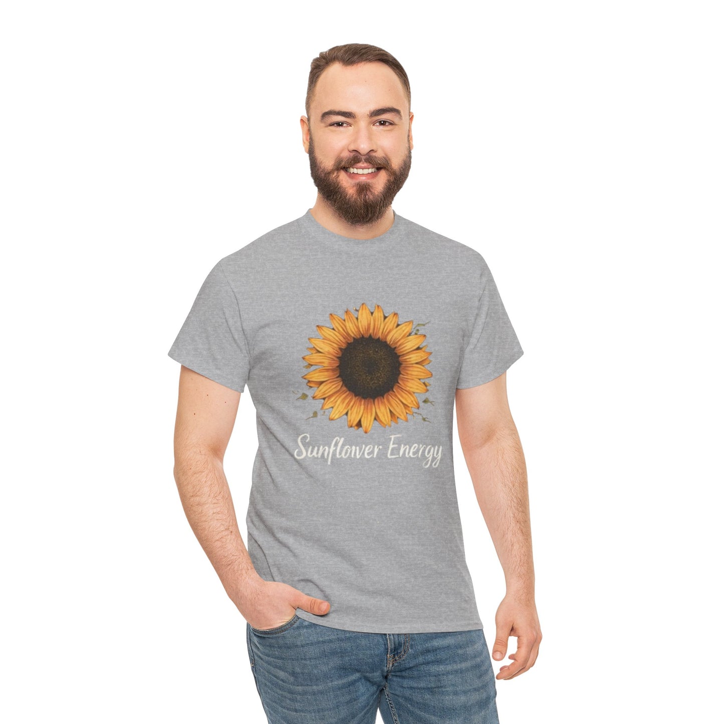 Sunflower Energy T- Shirt - Minimalist Nature Aesthetic Tee, Positive Vibes Graphic Shirt