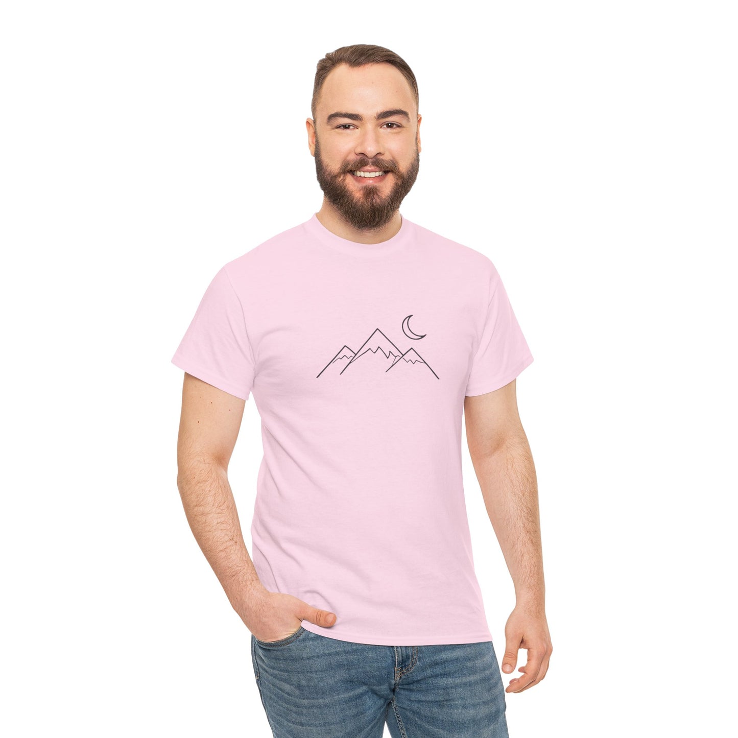 Mountain Moon T-Shirt – Minimalist Nature Night Aesthetic Tee