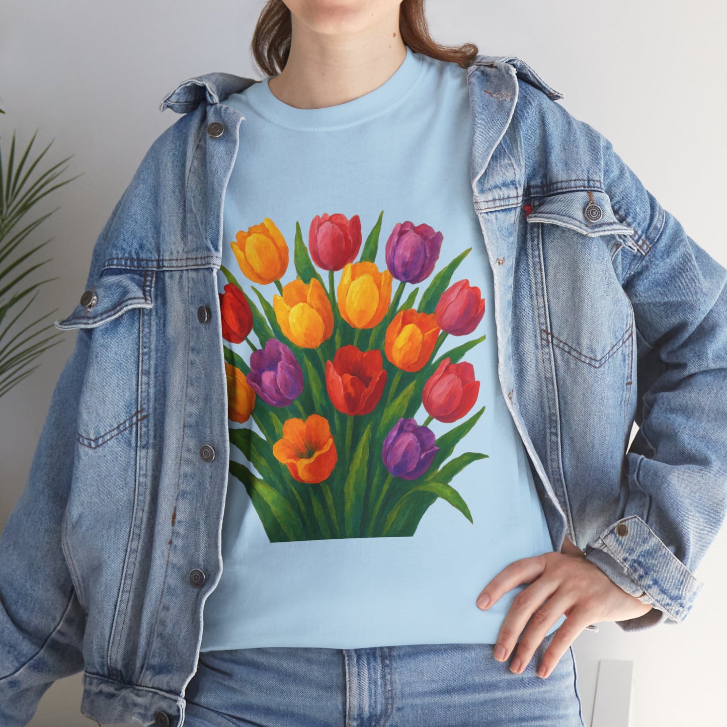Spring Tulip Flower T- SHIRT - Vibrant Floral Aesthetic Tee