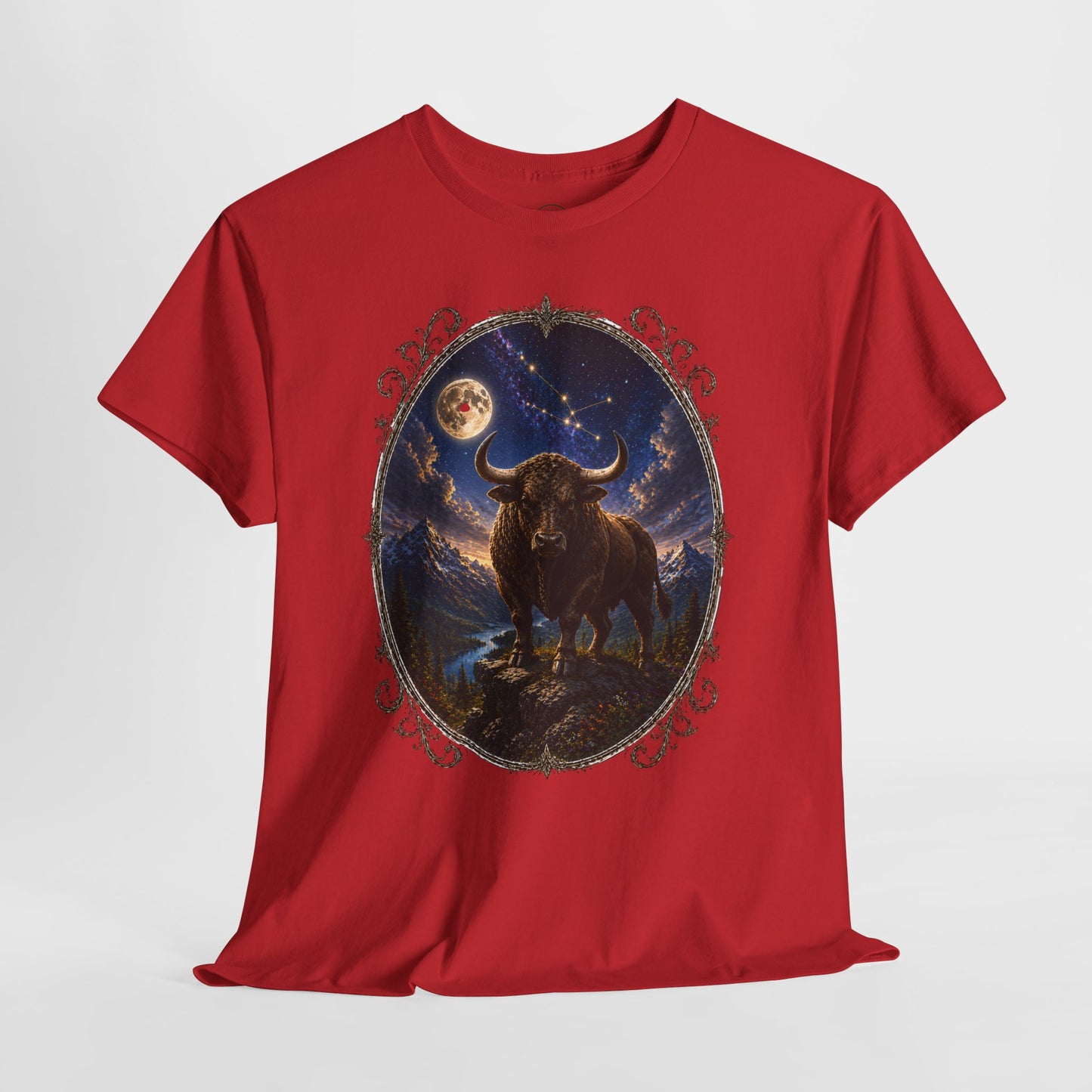 Taurus Zodiac T-Shirt – Mystic Bull Night Design | Nature & Astrology Tee