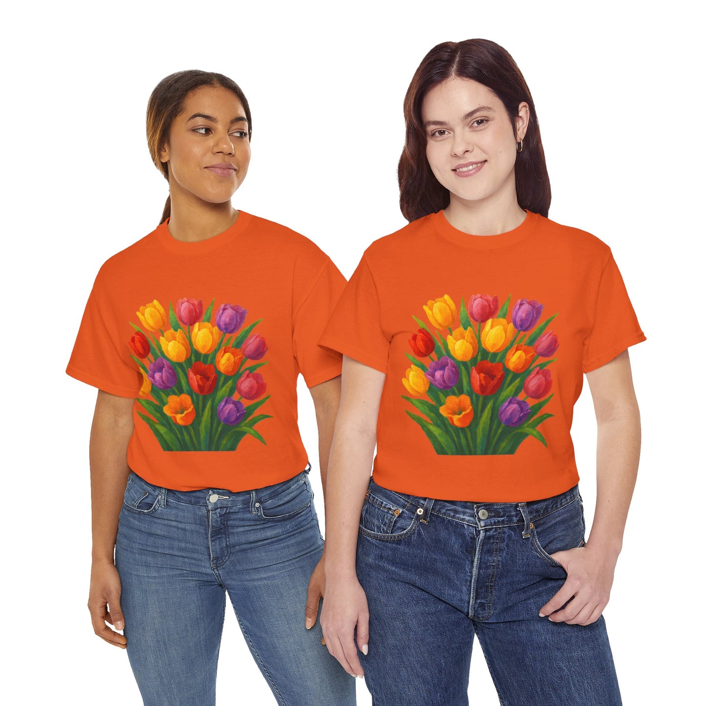 Spring Tulip Flower T- SHIRT - Vibrant Floral Aesthetic Tee