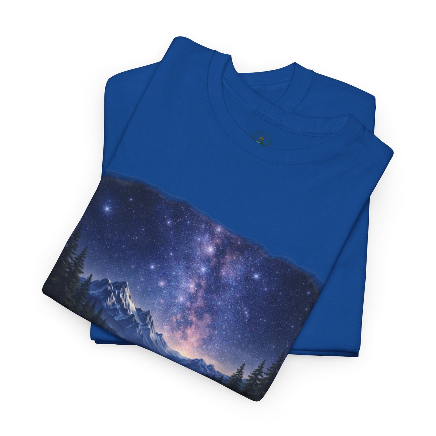 Midnight Reflection Nature T-Shirt – Moonlit Lake & Forest Design