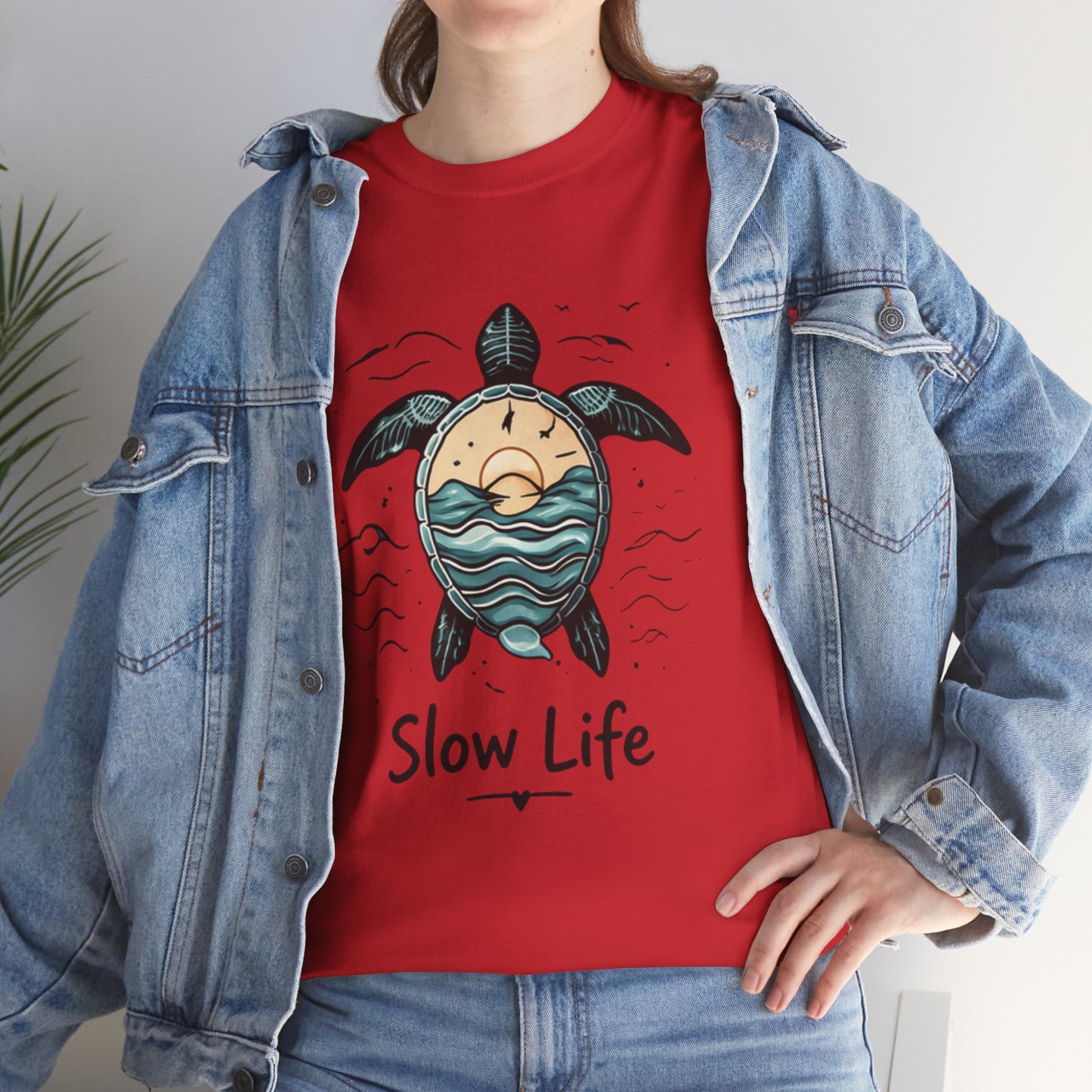 Slow Life Turtle Shirt – Aesthetic Ocean Tee for Relaxed Souls & Beach Lovers