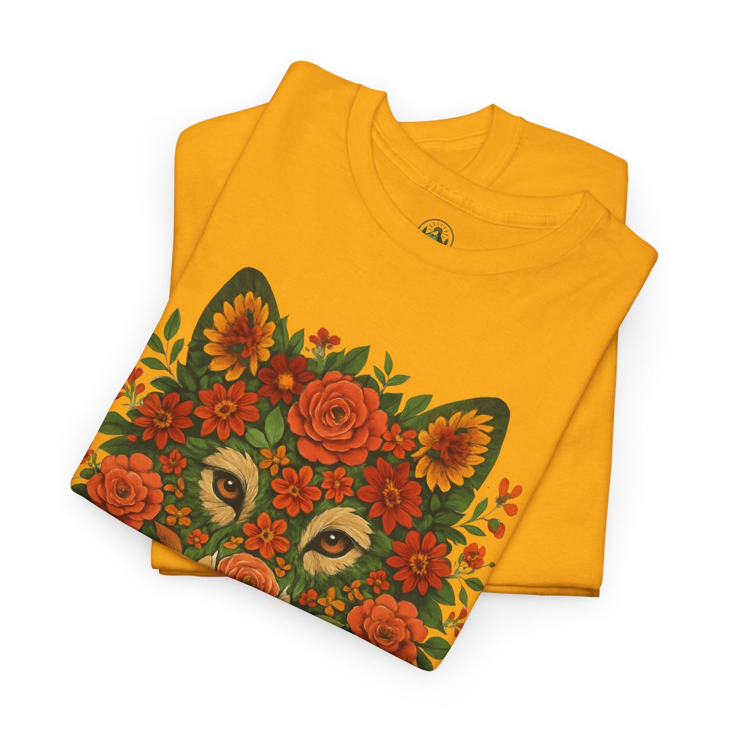 Floral Animal Portrait T-Shirt – Nature Art Aesthetic Tee