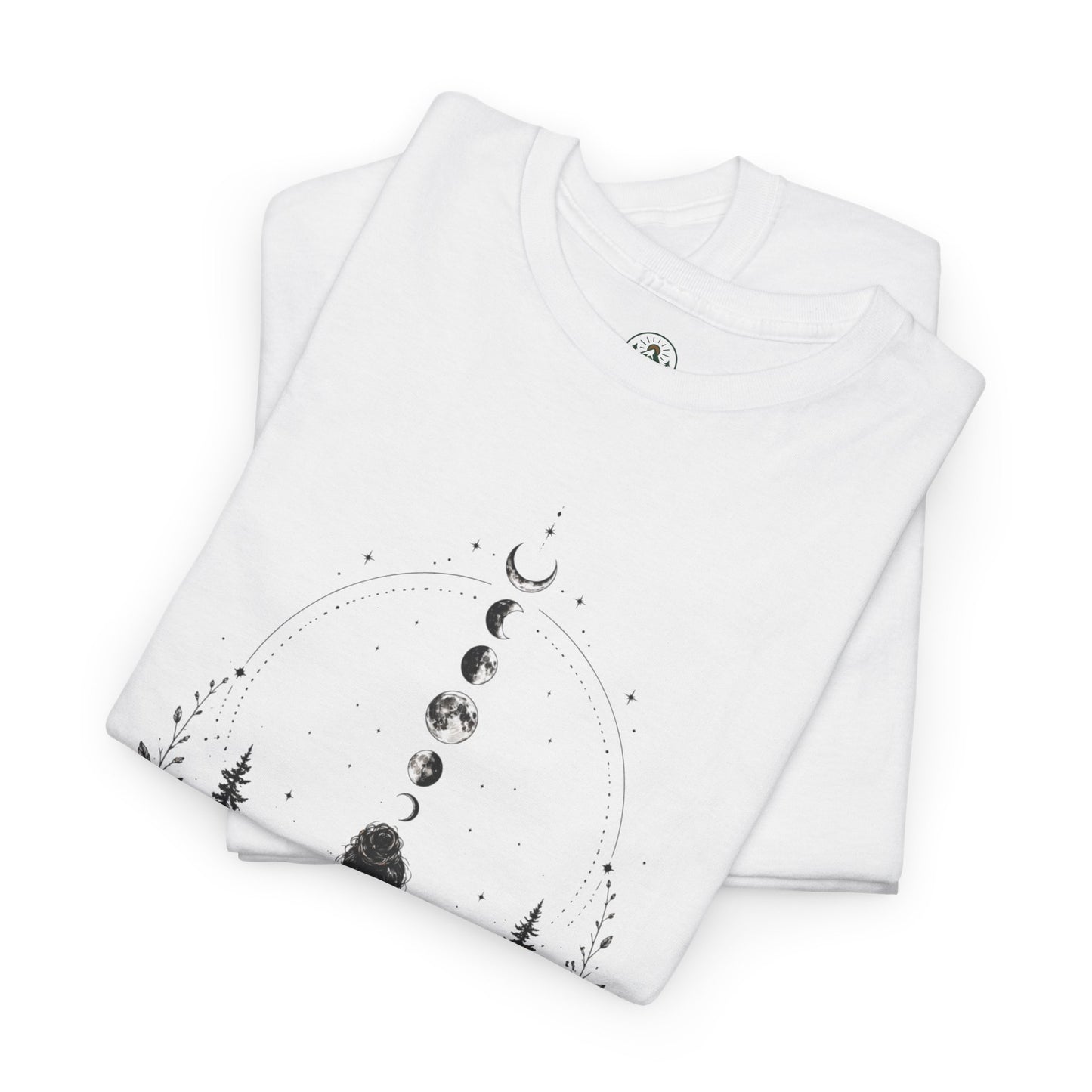 Minimalist Mystic Nature T-Shirt – Abstract Ink Art Design | Calm Aesthetic Tee