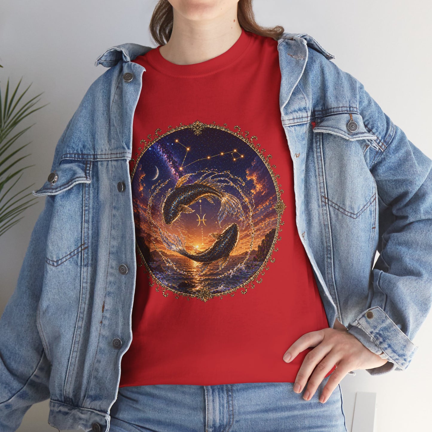 Pisces Zodiac T-Shirt – Dreamy Fish Cosmic Design | Spiritual & Aesthetic Astrology Tee