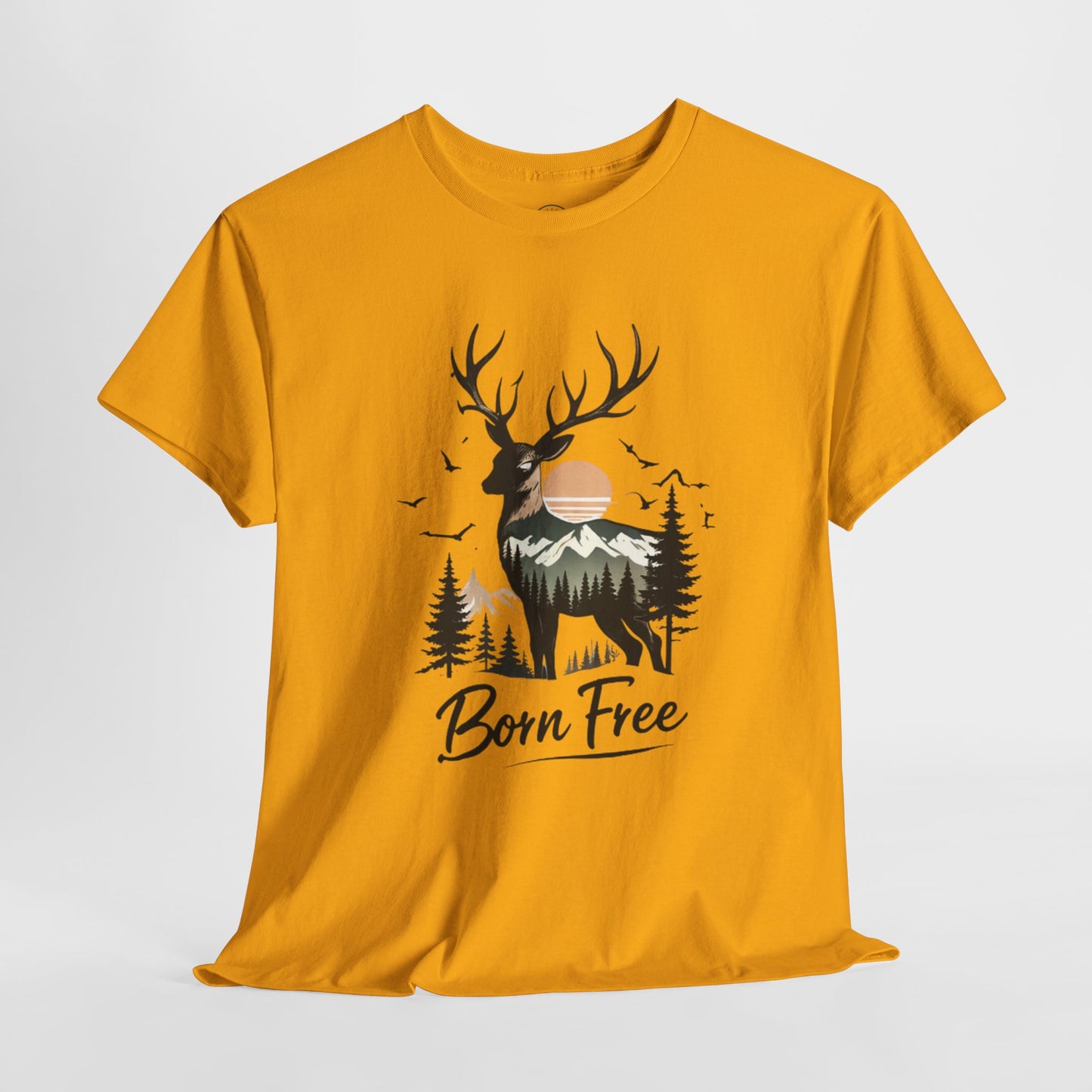 Minimalist Deer Nature T-Shirt – Forest Wildlife Graphic Tee, Calm Aesthetic Shirt