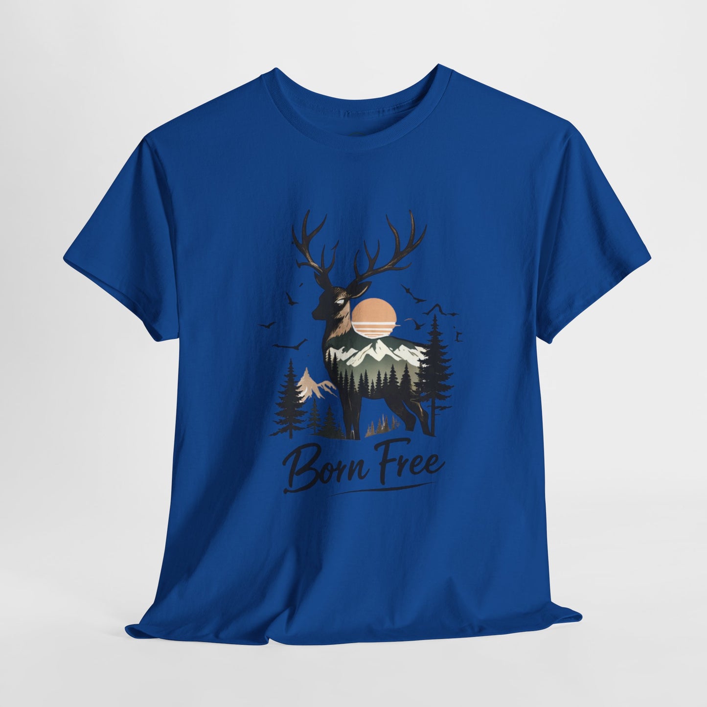 Minimalist Deer Nature T-Shirt – Forest Wildlife Graphic Tee, Calm Aesthetic Shirt