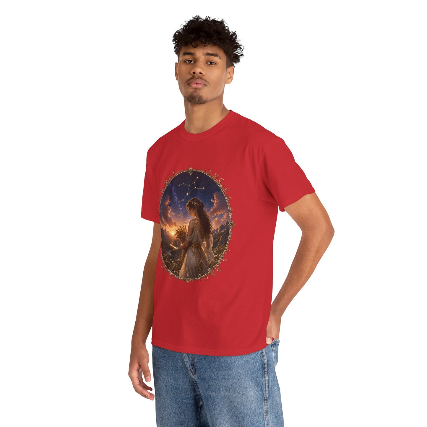 Virgo Zodiac T-Shirt – Minimalist Maiden Design | Elegant Astrology & Nature Tee