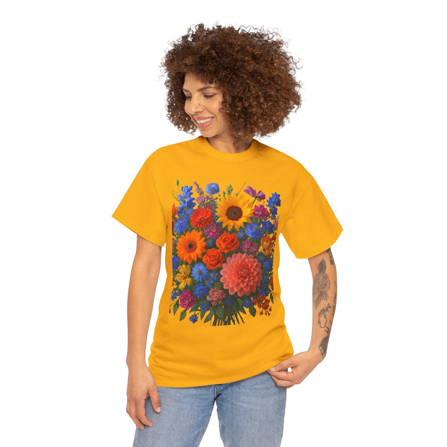 Garden Bouquet Flower T-Shirt – Summer Floral Aesthetic Tee
