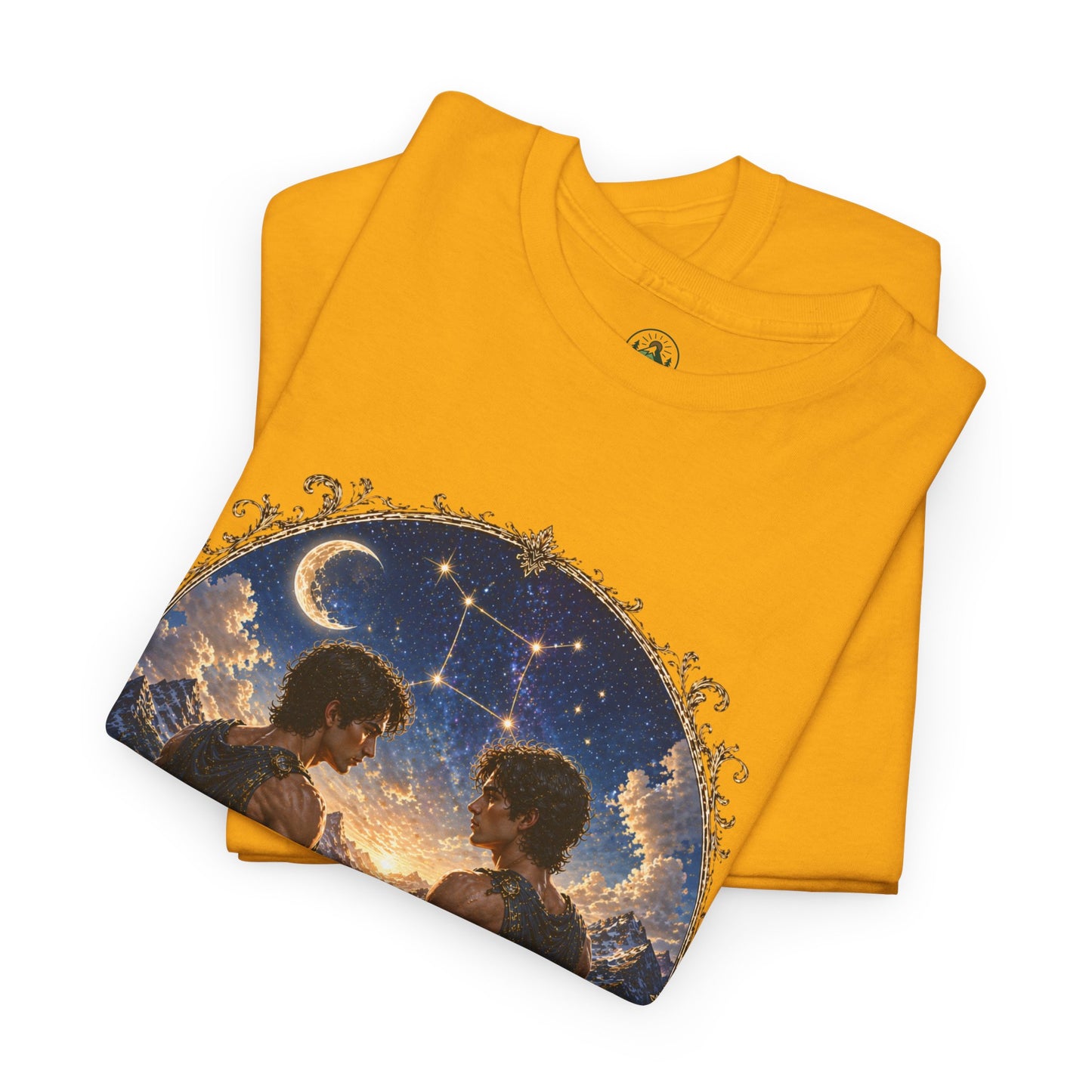 Gemini Zodiac T-Shirt – Dual Energy Twins Design | Astrology & Cosmic Nature Tee