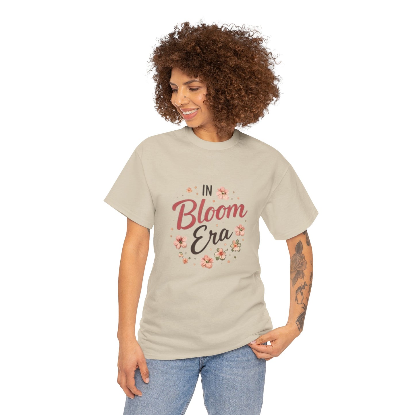 In Bloom Era T-Shirt –Bloom Minimalist Floral Aesthetic Tee, Cute Feminine Graphic Shirt