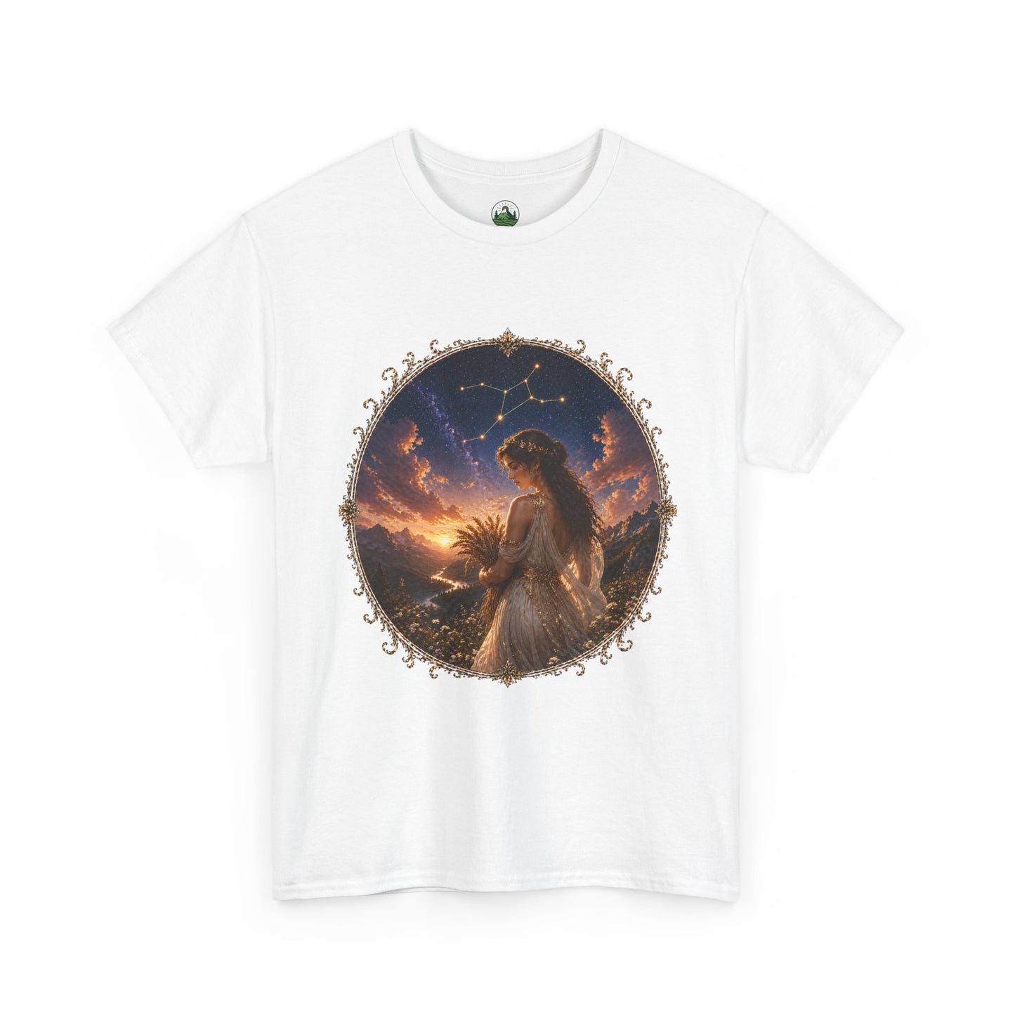 Virgo Zodiac T-Shirt – Minimalist Maiden Design | Elegant Astrology & Nature Tee